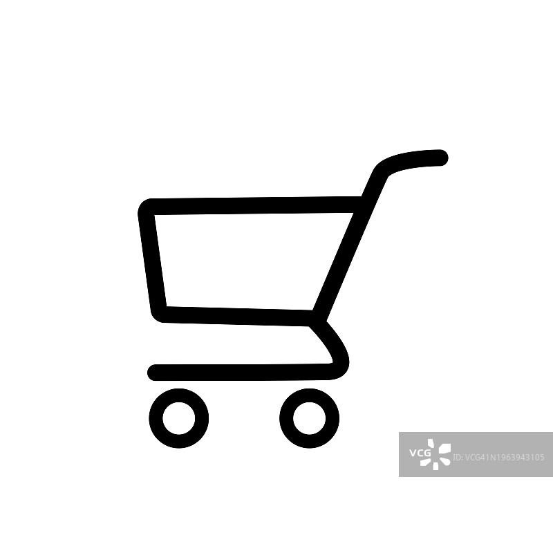 购物车扁平设计风格图标图片素材