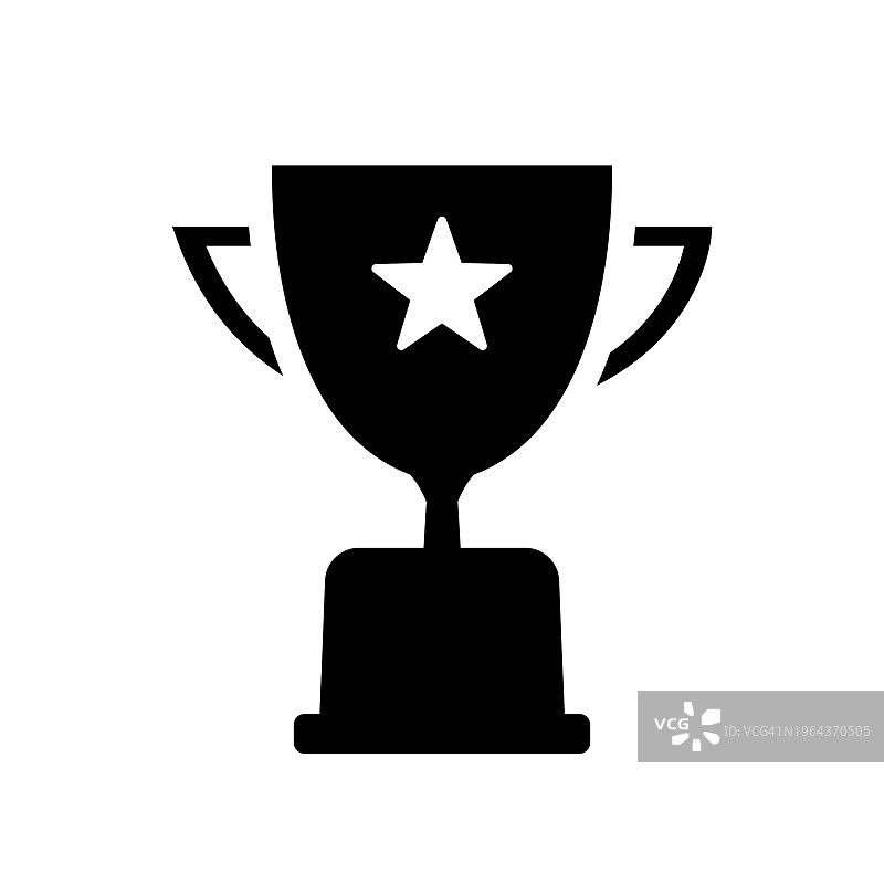 扁平风格奖杯图标图片素材