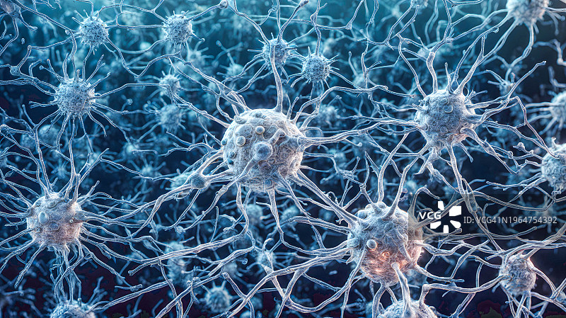 蓝色细菌显微背景图片素材