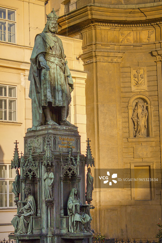 捷克布拉格查理四世纪念碑图片素材