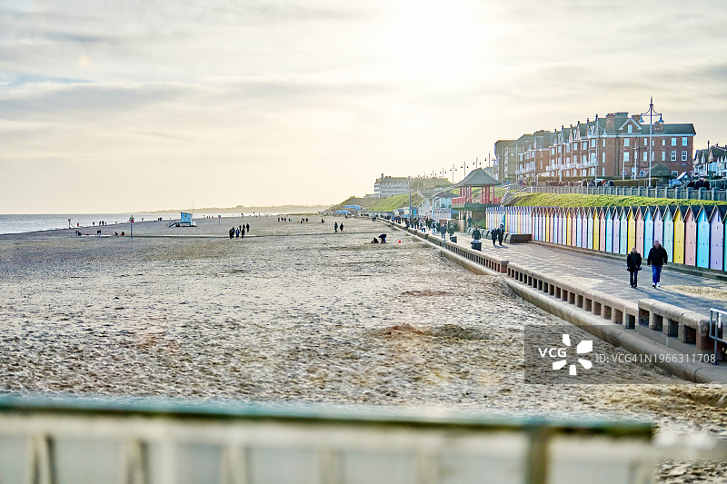 英国萨福克郡洛斯托夫特海滩图片素材