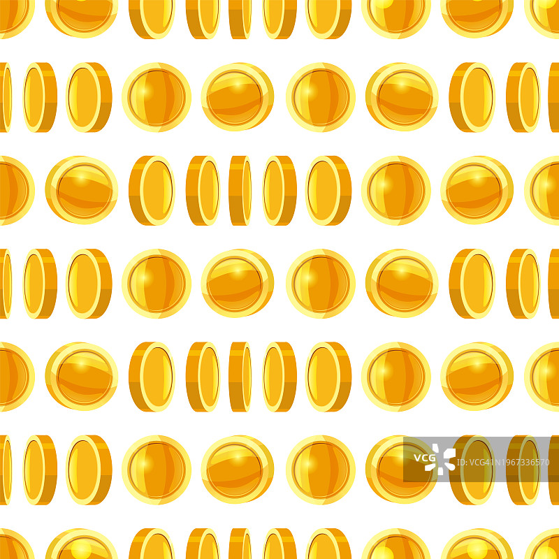 硬币动画图标无缝背景图片素材