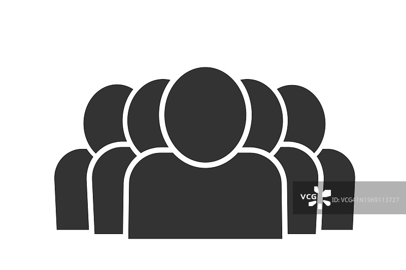 扁平风格用户图标，群组人物图标，网站用户图标，用户图标矢量图片素材