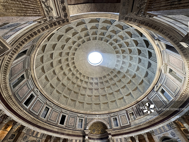 万神殿穹顶内部图片素材