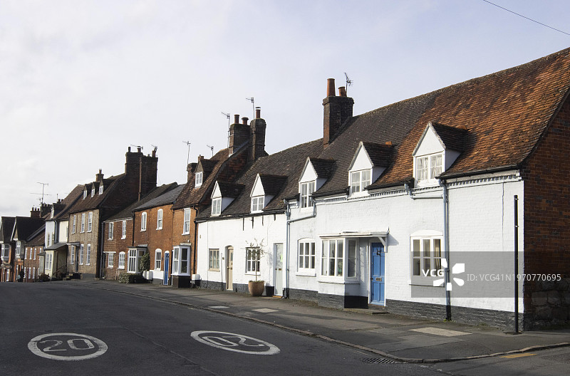 马尔堡圣马丁的不规则排屋图片素材