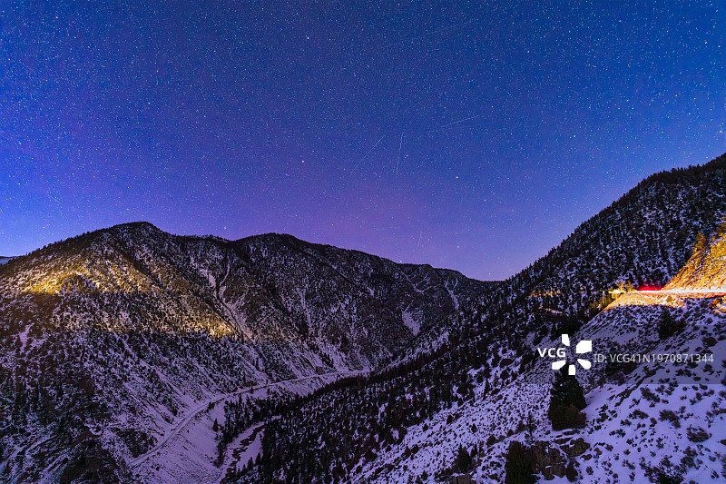 科罗拉多河戈尔峡谷夜景图片素材