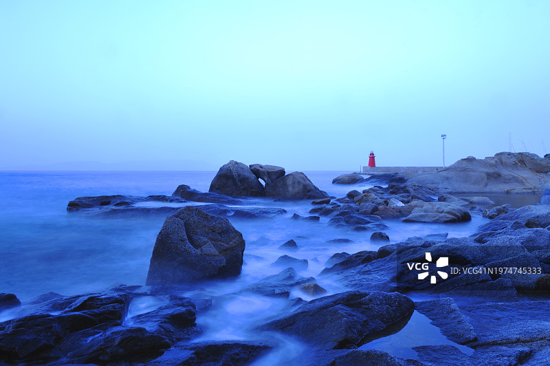 托斯卡纳吉利奥岛吉利奥港灯塔图片素材