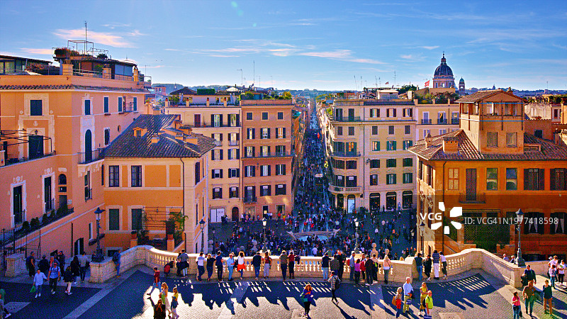西班牙阶梯的西班牙广场图片素材