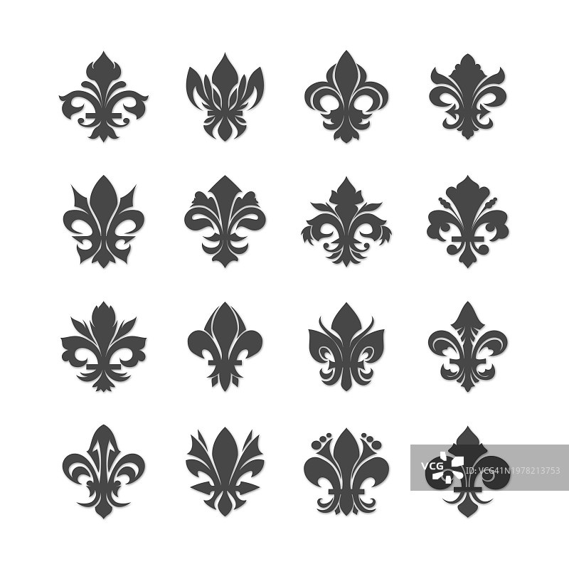 白色背景上的鸢尾花形无缝图案图片素材