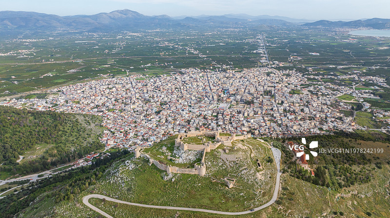 希腊阿尔戈斯鸟瞰图图片素材