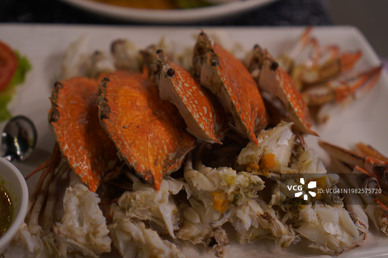 清蒸蓝蟹图片素材
