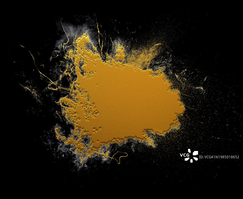 金色液体爆炸效果浮雕图片素材