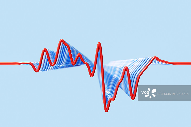 投资演变多色折线图的数字生成图像图片素材