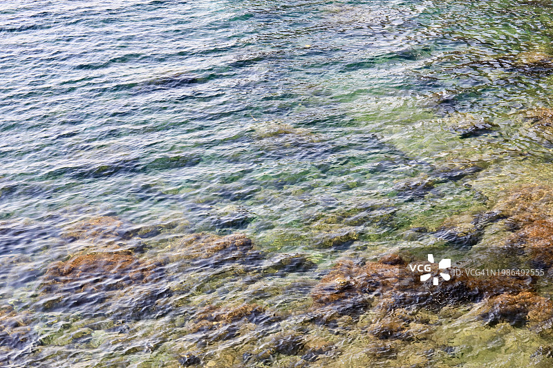 地中海的清澈海水图片素材