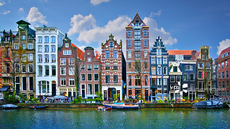荷兰阿姆斯特丹的房屋图片素材