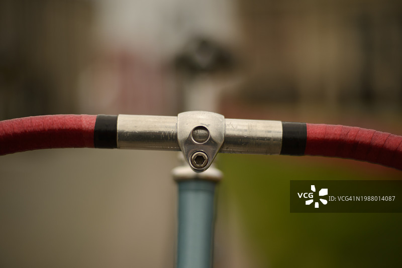 1980年代莫斯科的固定齿轮自行车图片素材