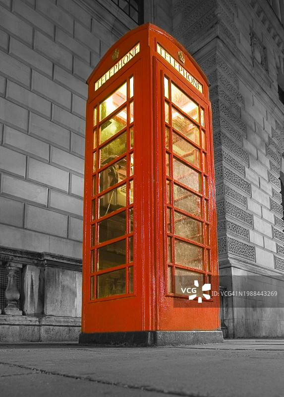 老式英式电话亭图片素材