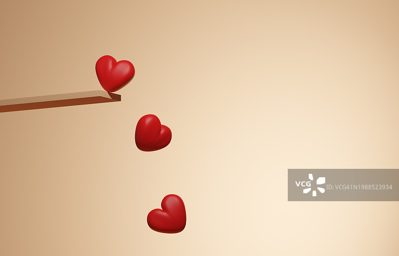 飘落的爱心图片素材