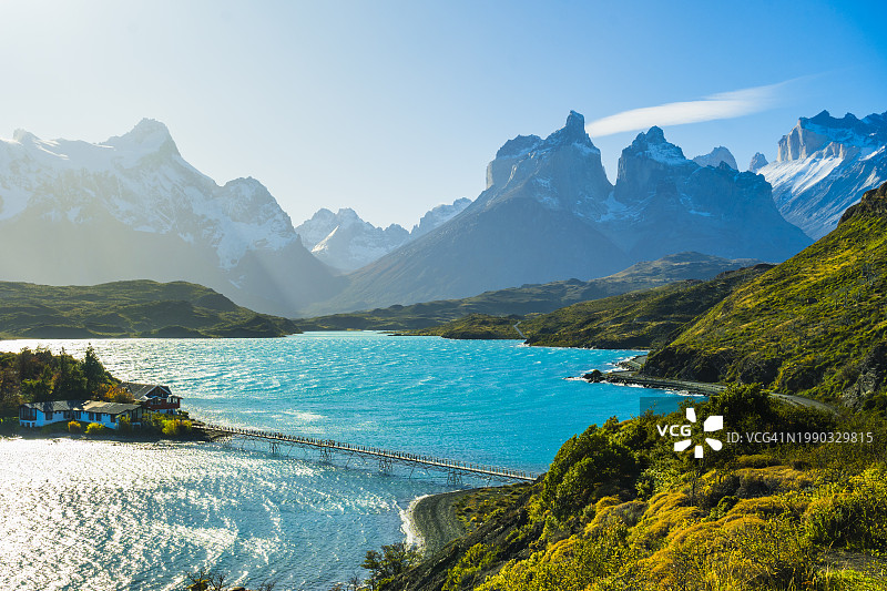 智利百内国家公园的百内群峰图片素材