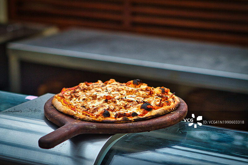 盘中披萨特写图片素材