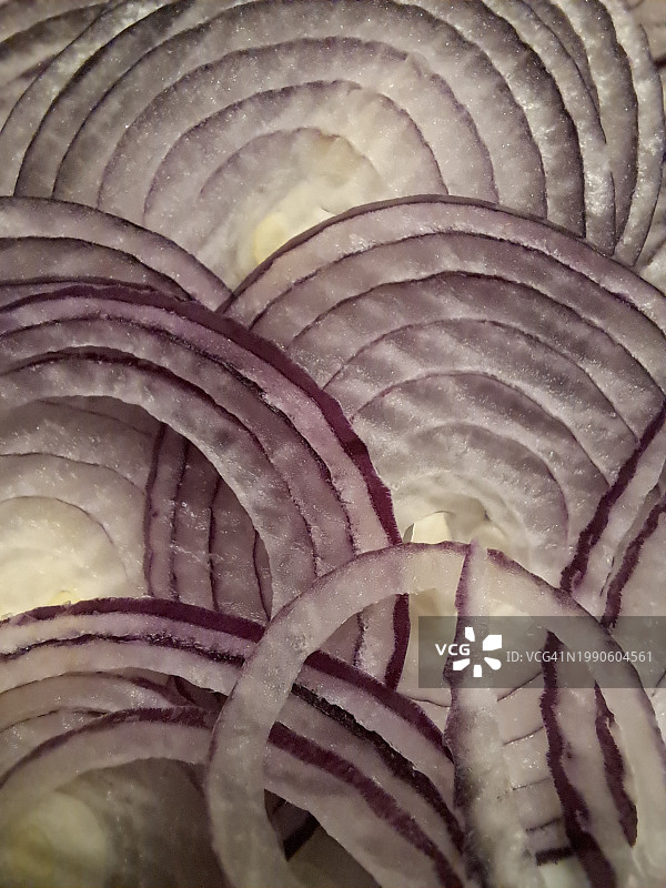 洋葱片的全画幅照片图片素材