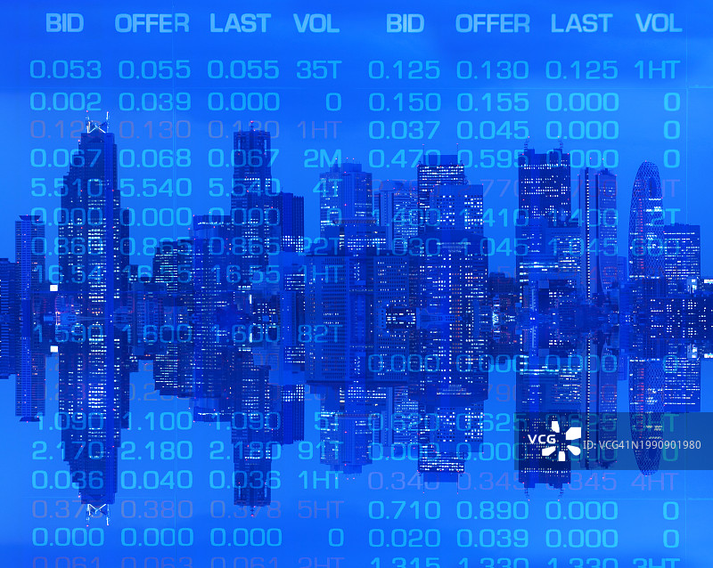 东京与股票市场图片素材