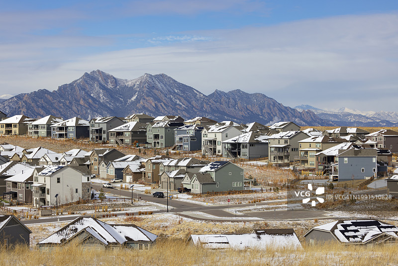 科罗拉多州扁铁山脉的新住宅开发项目图片素材
