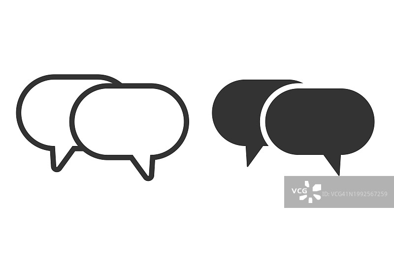 线条对话图标图片素材