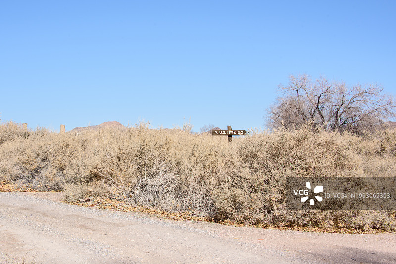 美国93号公路旧标志图片素材