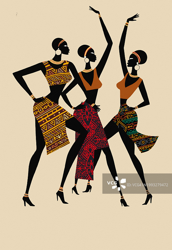 跳舞的非洲妇女图片素材