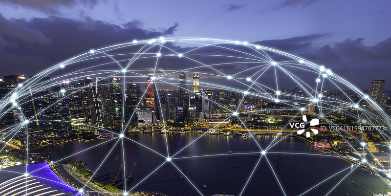 智慧城市，新加坡图片素材