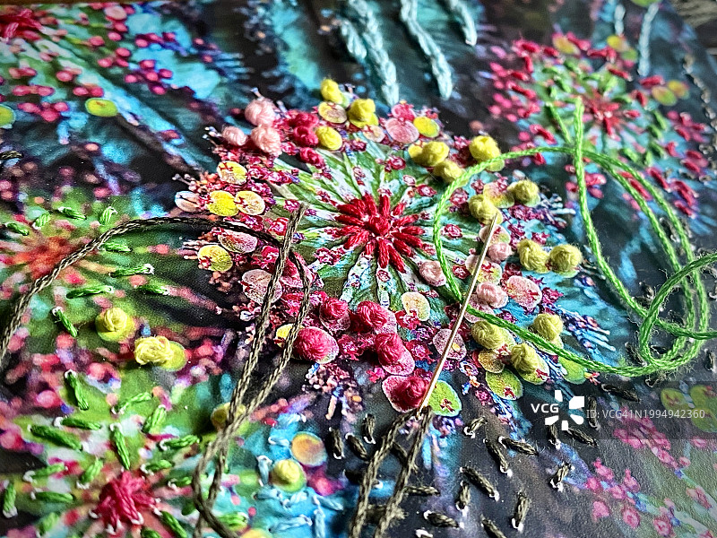刺绣艺术图片素材