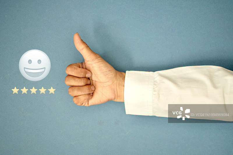 精选、领导力、人力资源管理、评级满意度概念，卓越概念，五星，金星图片素材