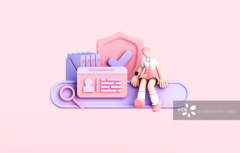 3D渲染卡通商务元素图片素材