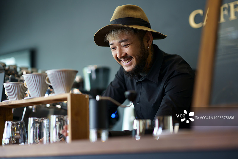 咖啡师的职业日常图片素材