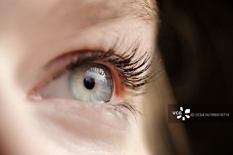 蓝色眼睛特写图片素材