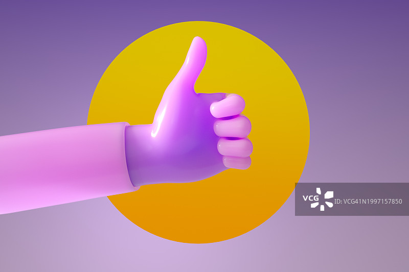 抽象卡通风格投票手势选择CGI简约风格框架 - 摄影图片图片素材