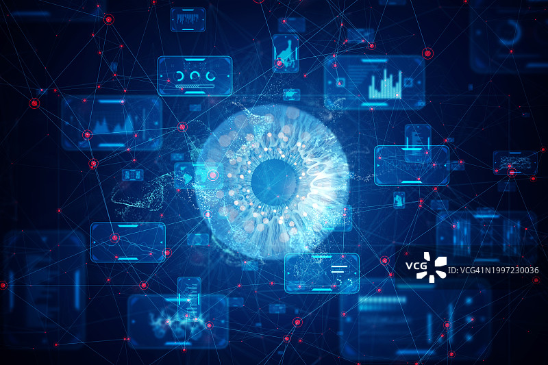 通过AI全息眼监控图片素材