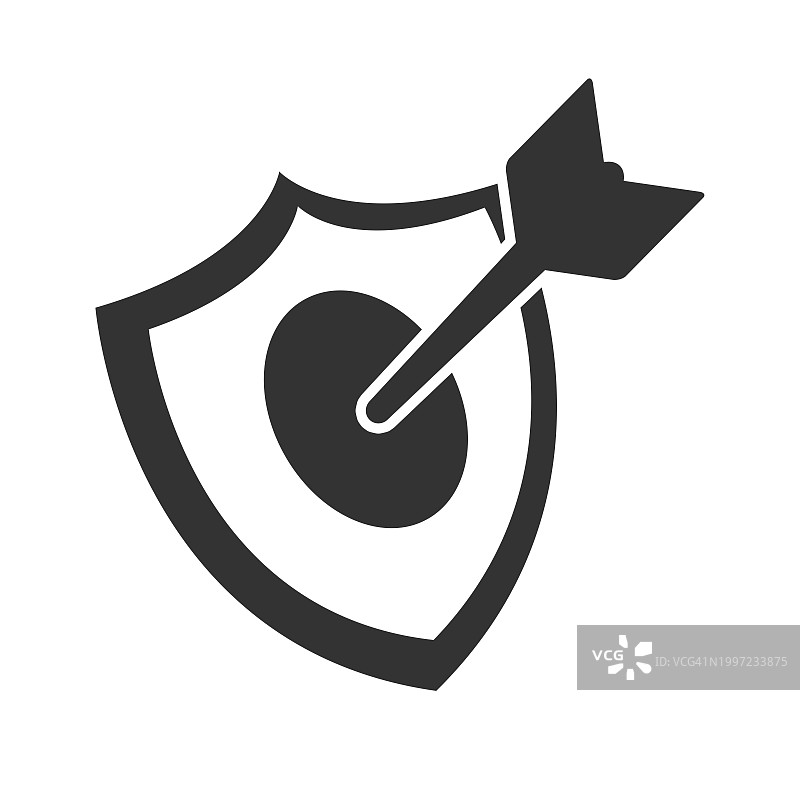 盾牌目标图标上的箭头图片素材