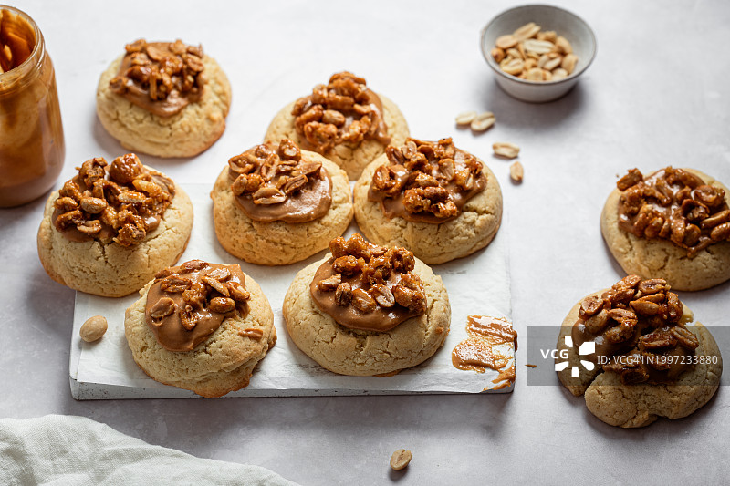 焦糖花生酱自制饼干图片素材