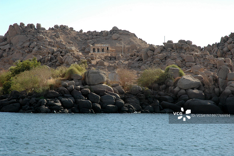 埃及尼罗河沿岸努比亚人居住地图片素材