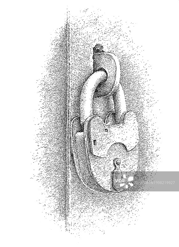 点画风格的挂锁插图图片素材