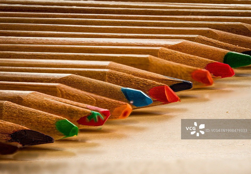 彩色铅笔特写，意大利坎帕尼亚萨莱诺图片素材
