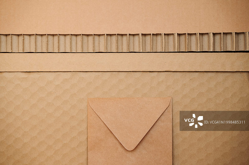 纸板上信封俯视图，法国图片素材