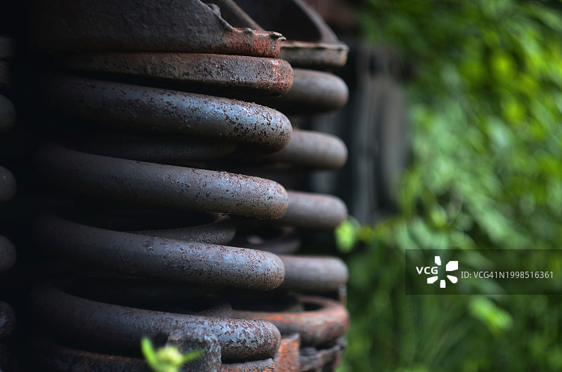 生锈金属的特写镜头图片素材