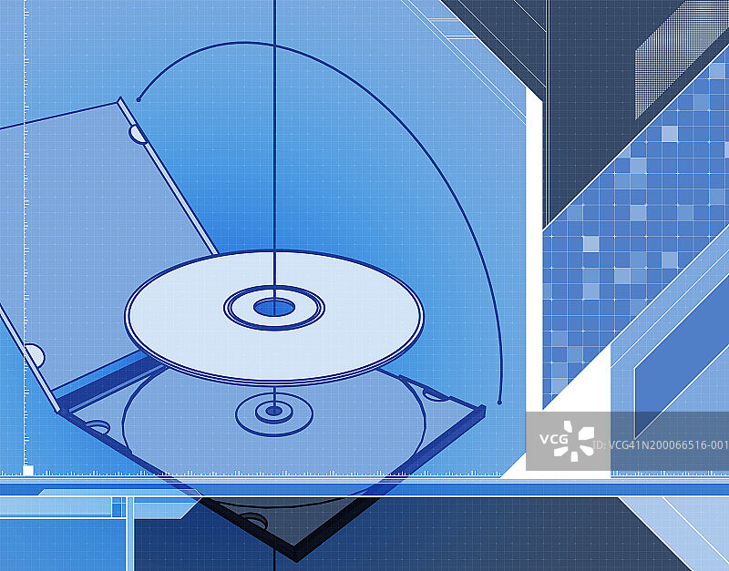 光盘掉入盒中图片素材