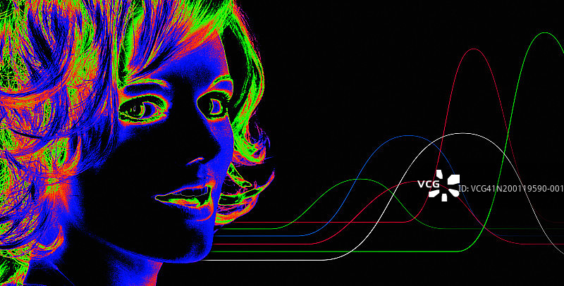 年轻女子，肖像（数字合成）图片素材