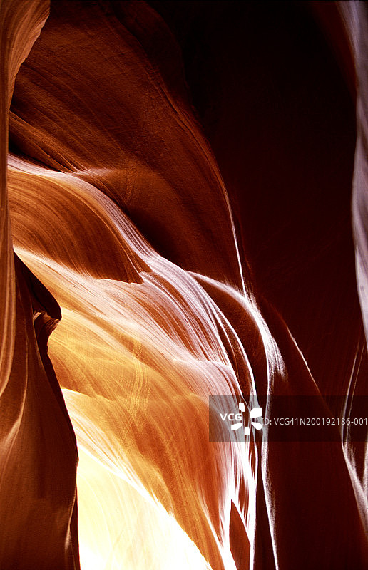 美国内华达州，狭缝型峡谷岩层图片素材