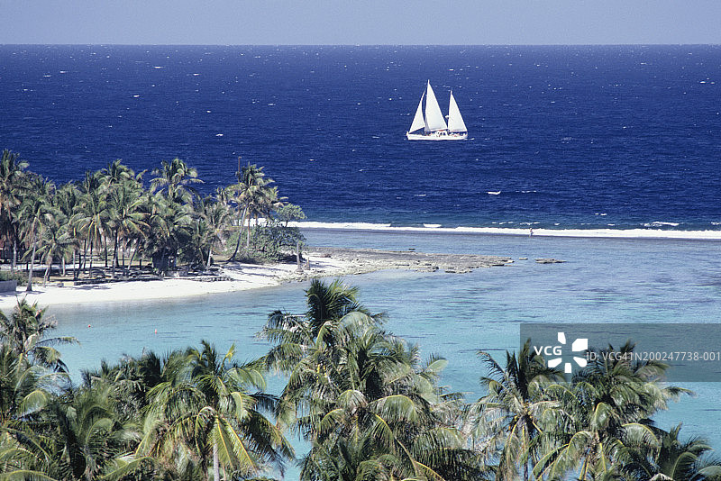 莫雷阿岛海岸线图片素材