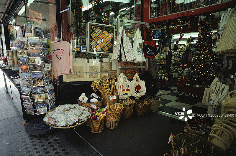 美国加利福尼亚州旧金山唐人街的商店入口图片素材